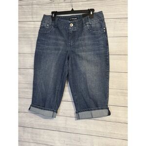 Lane Bryant Women's Denim Cropped Pants Size 14 Stretch NWT